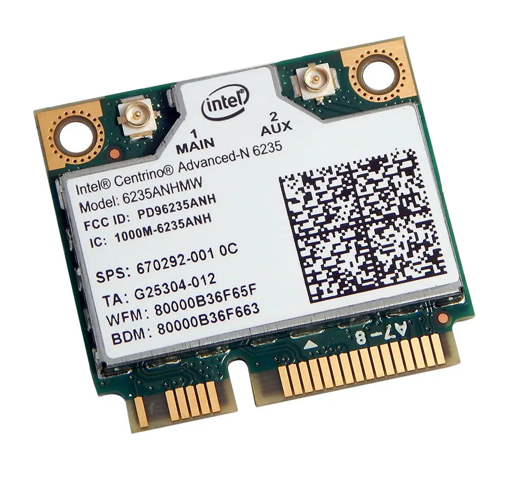 Беспроводной адаптер 300 Мбит/с Wifi Bluetooth для Intel Advanced-N 6235 6235AN 6235ANHMW N Half Mini PCI-E 5 ГГц+ BT 4,0 для hp