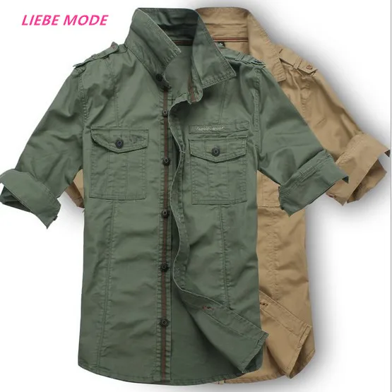 Buy Military Style Mens Shirts Long Sleeve With