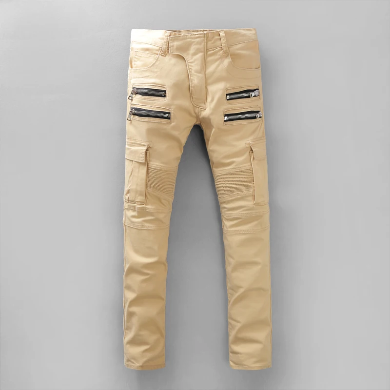 Online Get Cheap Men Khaki Skinny Jeans -Aliexpress.com Alibaba Famous Brand Mens Skinny Jeans Men Runway Spliced Jean Denim Biker Jeans Hip Hop Overalls Cargo - Online Get Cheap Men Khaki Skinny Jeans -Aliexpress.com Alibaba