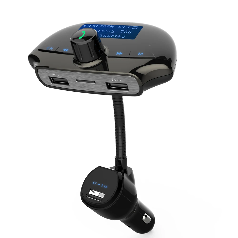Nulaxy FM Transmitter Aux Modulator Bluetooth Handsfree Car Kit Car