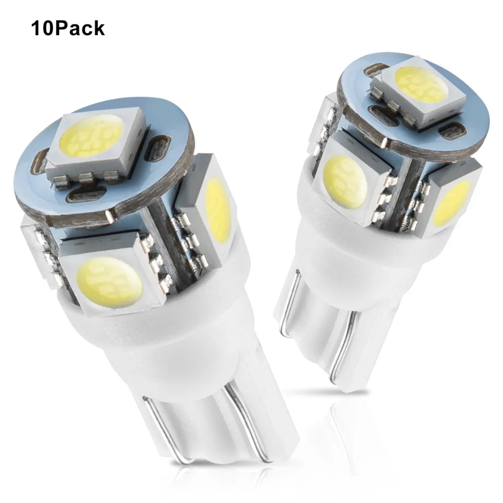 SEALIGHT 10 x w5w T10 LED Car Lights bulb DRL 5050 SMD 194 168
