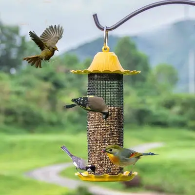 Bird feeder outdoor garden balcony feeding bird cage ...