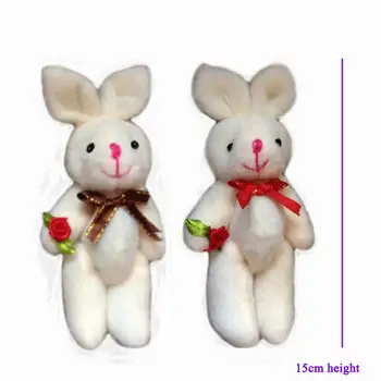 

15cm(6") Rabbit bare joints Bunny cartoon bouquet plush toy pendant lanyard Craft Doll Applique/cute/baby Stripes