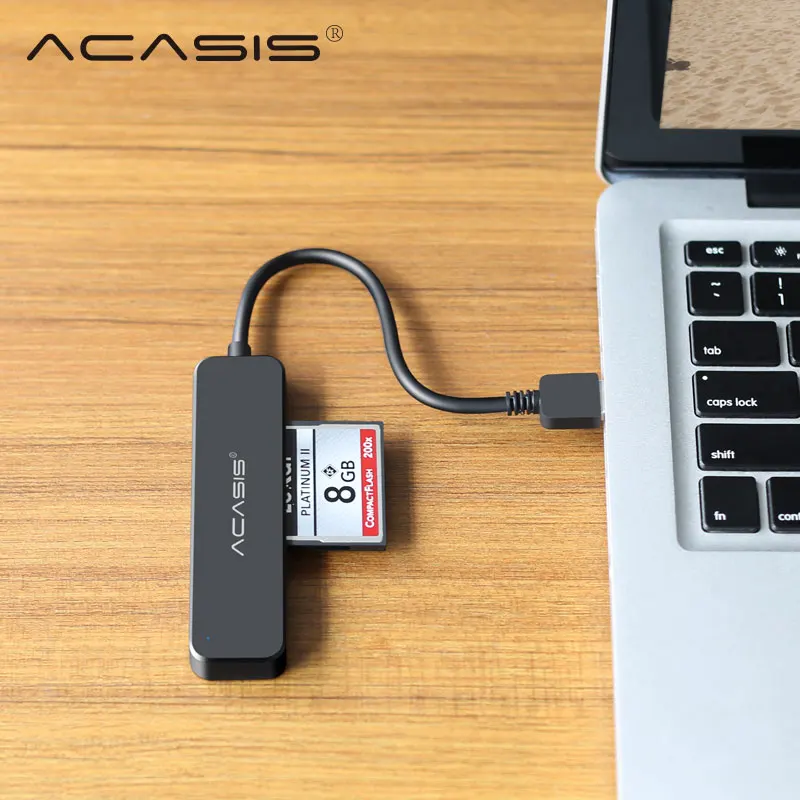 Acasis USB 3,0 кард-ридер SD Micro SD TF CF MS компактная флеш-карта адаптер для ноутбука OTG Тип C к мульти-кард-ридер USB 3,0