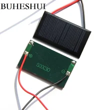 BUHESHUI 5V 30MA Mini Solar Cell+Cable Polycrystalline DIY Solar Panel Charger 53*30*3MM Study Kits 30pcs/lot Free Shipping