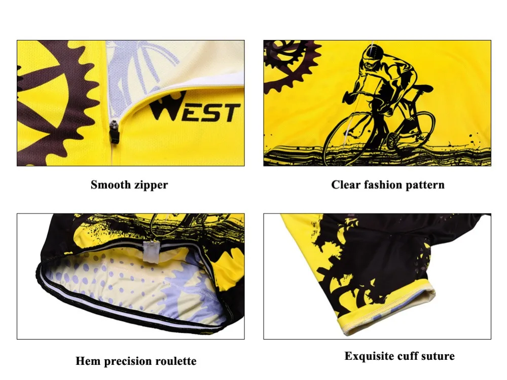 West Biking желтая велосипедная майка, рубашка для горного велосипеда на молнии, топ с короткими рукавами, желтая велосипедная майка, трикота, женская одежда, Ciclismo