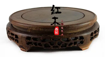

Mahogany base wings of wood carving wood carving teapot base round wooden vase bonsai seat