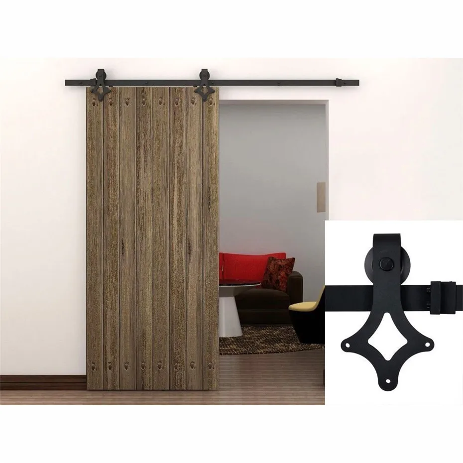 3M 5M High Quality Rhombus single sliding barn wood closet