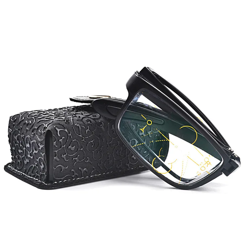 mincl/2018 Folding Reading Glasses Bifocal See Near Far Ultra Light