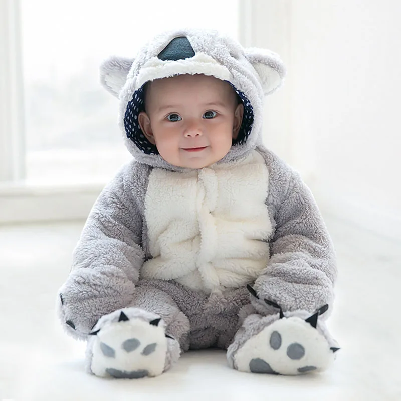 Baby Rompers Winter Baby Boy Girls Clothes Cotton Newborns Winter Overalls Jumpsuit bebe Snowsuit Toddler Animal Koala Costume