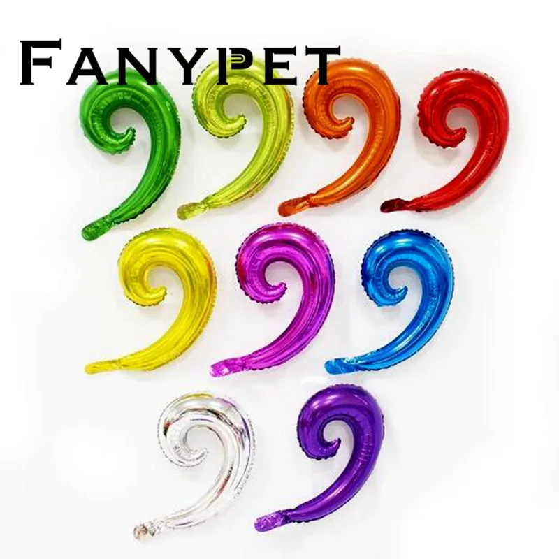 

50pcs Rainbow Candy Colors Spiral Wave Curve Foil Balloons Family Birthday Wedding Party Wall Decoration child Inflatable Toys