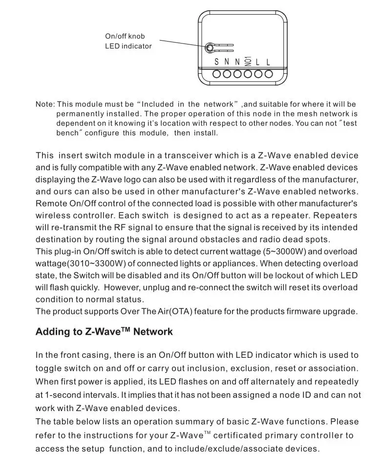 LPSECURITY TZ79 3000 W z-волновое реле с электрометром EU US AU частота