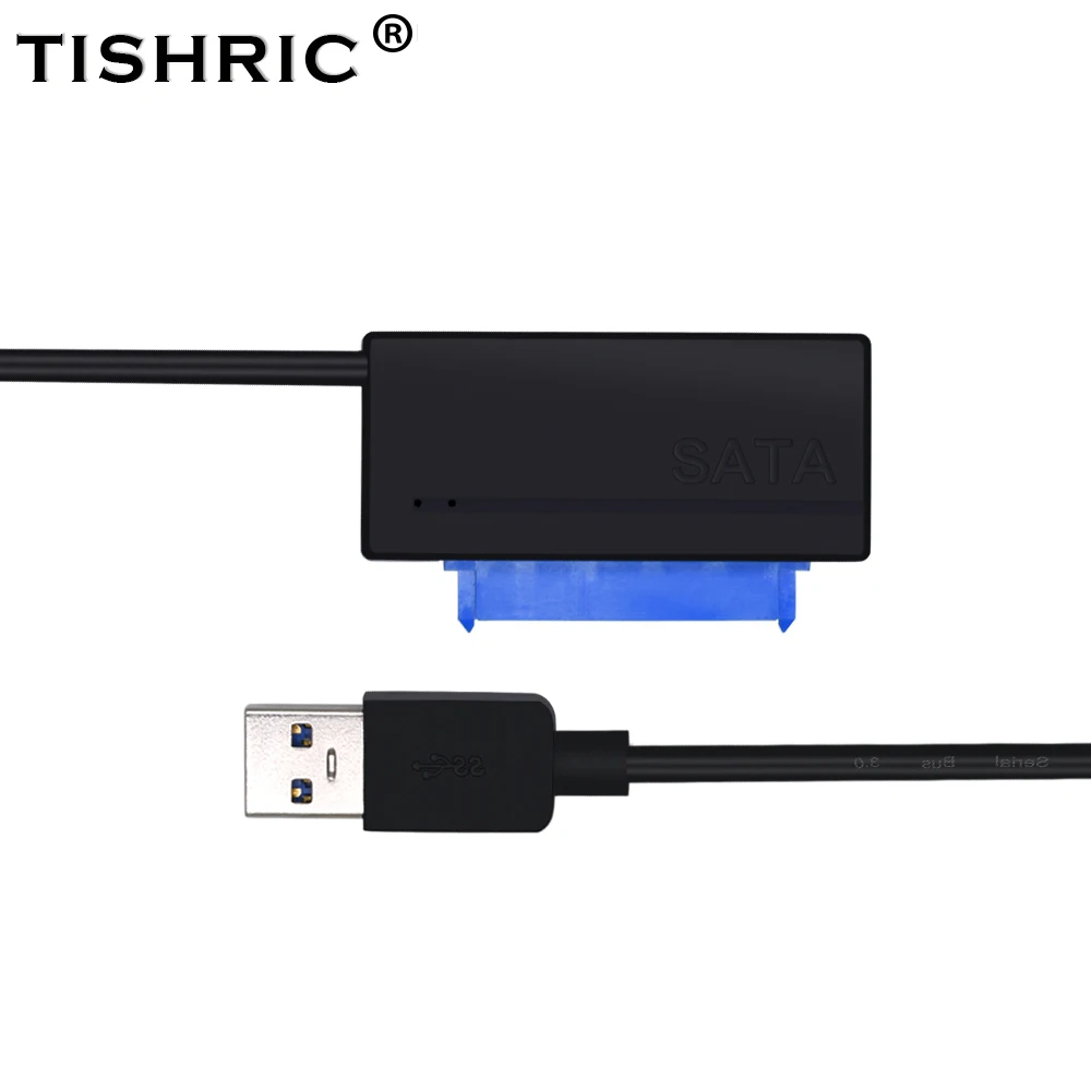 Оригинальный черный USB 3,0 на SATA iii 3 кабеля 15Pin + 7Pin 22Pin конвертер 2,5 ''внешний жесткий диск адаптер