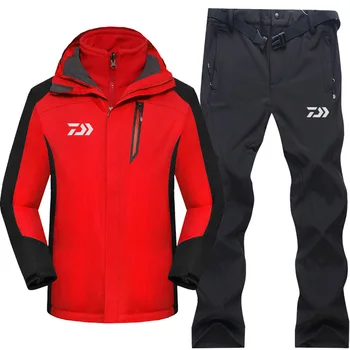

2019 Dawai High Quality Fishing Clothing Sets Men Breathable Outdoor Sportswear Suit Winter Autumn Warm Fishing Shirt and Pants