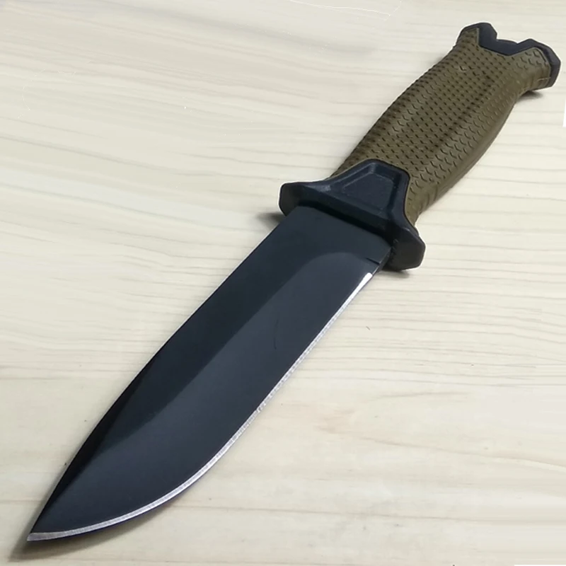 

Hot Sale Multi Functional Knife Fixed Blade Knife Titanium Steel Blade Hunting Knives Rescue Outdoor tool & K Sheath Brown