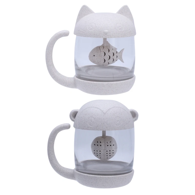 Creative Strainer Cat Monkey Tea Infuser Cup Grasses Mug Tea Infuser