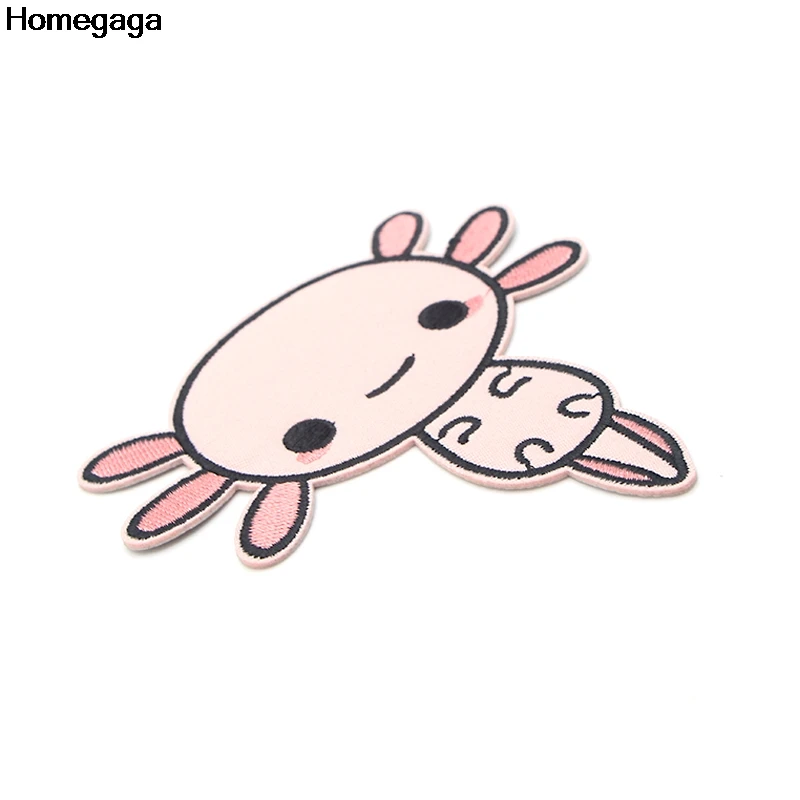 Homegaga Happy Axolotl мультфильм аппликационные заплатки Сделай Сам Утюг на para обуви джинсы сумка рубашка одежда наклейки вышитые значки D2093