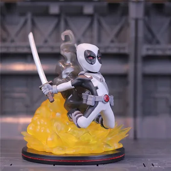 

Cute Deadpool Mini Action Figure 1/10 scale figure Red Fire Scene Ver. Model Kids Gifts