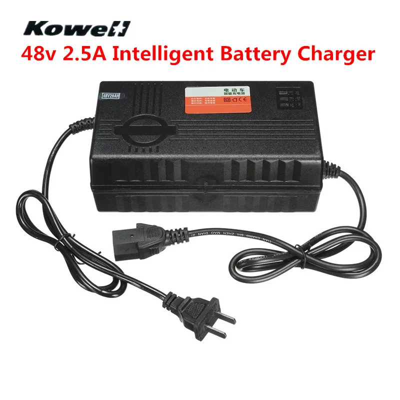 New Car Battery Charger 48v Intelligent 2.5A Automatic Smart Fast Battery Charger Charger for Car Battery Electric Scooter Plug