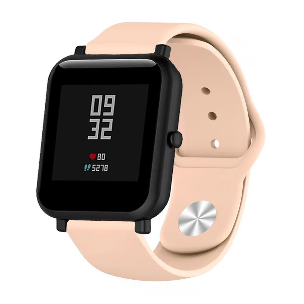 Силиконовый ремешок для часов Huami Amazfit Bip браслет на запястье ремешок для часов браслет для amazfit pace stratos gtr 47 мм ремни