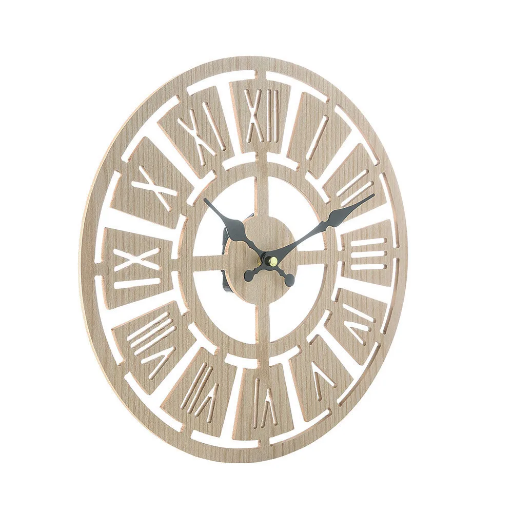 Vintage Rustic Wooden Wall Clock Antique Pendulum Retro Home//Kitchen Decor
