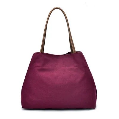 Женская винтажная Повседневная Сумка Большая вместительная сумка женская сумка модная женская брендовая дизайнерская большой парусиновый мешок - Цвет: Красный