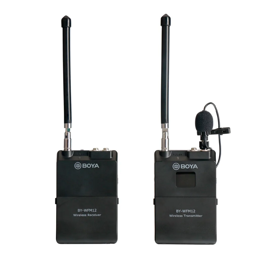 

BOYA BY-WFM12 40M VHF Wireless Channel, Lavalier Microphone for Canon Nikon DSLR Camcorders Camera Recorders Mobile Phone