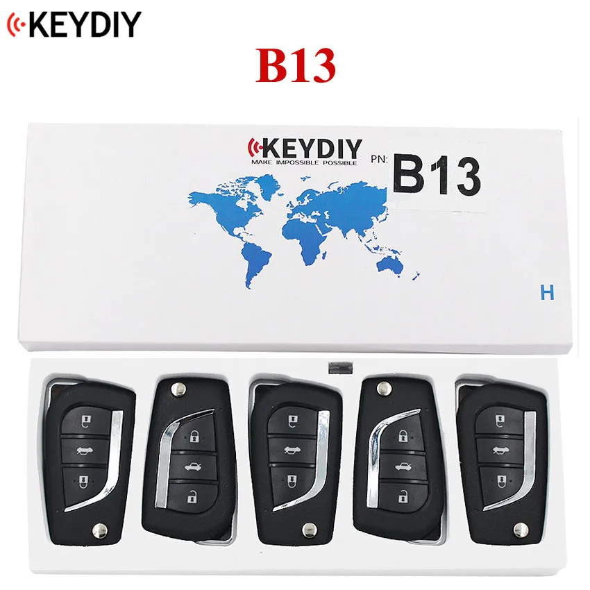 5 шт./лот, KEYDIY пульт дистанционного управления для KD MINI KD900 URG200 KD-X2 3 кнопки дистанционного управления автомобильный ключ дистанционного управления B13 стиль для KD900