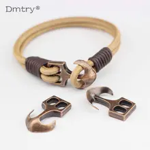 Bracelet Parts And Get Free Shipping On Aliexpress Dmtry Vintage Jewelry Anchor Findings Parts For Making Bracelet Handmade Diy With Round Leather Material Accessories