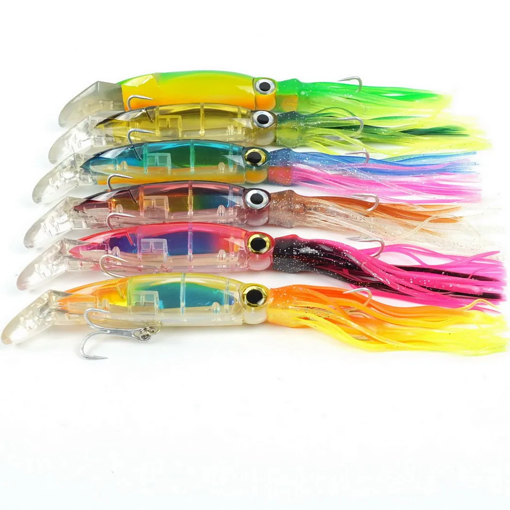 

Hard Fishing Lure Fish Bait 14cm/40g Squid High Carbon Steel Hook Octopus Crank For Artificial Lures Sea Tool