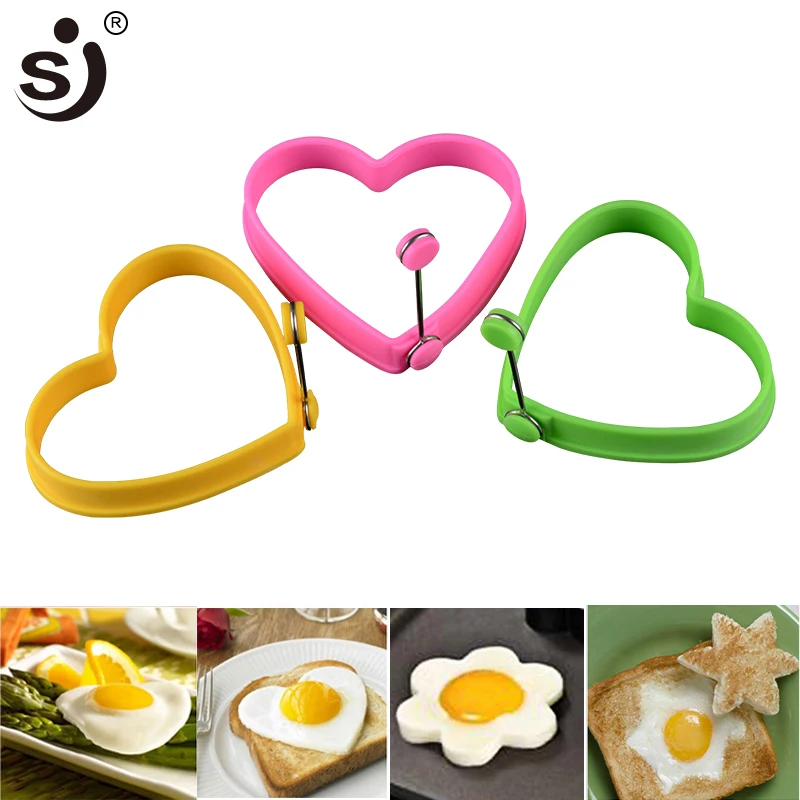 

SJ Egg Mold For Frying Eggs Silicone Molds Breakfast Egg Molds Pancake Maker Cooking Frying Moulds Kitchen Baking Accessories