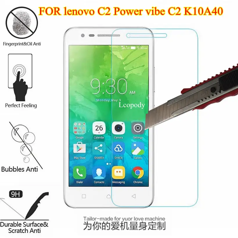 

HD Tempered glass FOR lenovo C2 Power Screen Protector sklo glas Films FOR lenovo Vibe c2 k10A40 K10 a40 case for lenovo c2power
