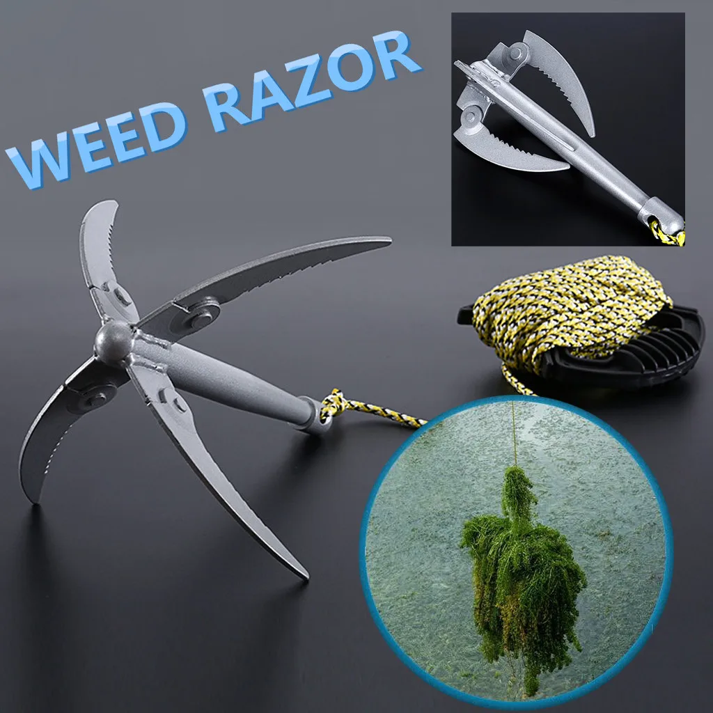 

Stainless Steel Folding Weed Razor Aquatic Plants Grass Cutter Great for Removing Water Plants Fishing Accessories 2.0#