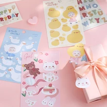 1pcs/lot Kawaii Children's Series Decorative Stickers Diary Sticker Scrapbook Cute DIY Stickers School Office Supply novelty gudetama lazy egg cartoon stickers diary sticker scrapbook decoration pvc stationery diy stickers school office supply