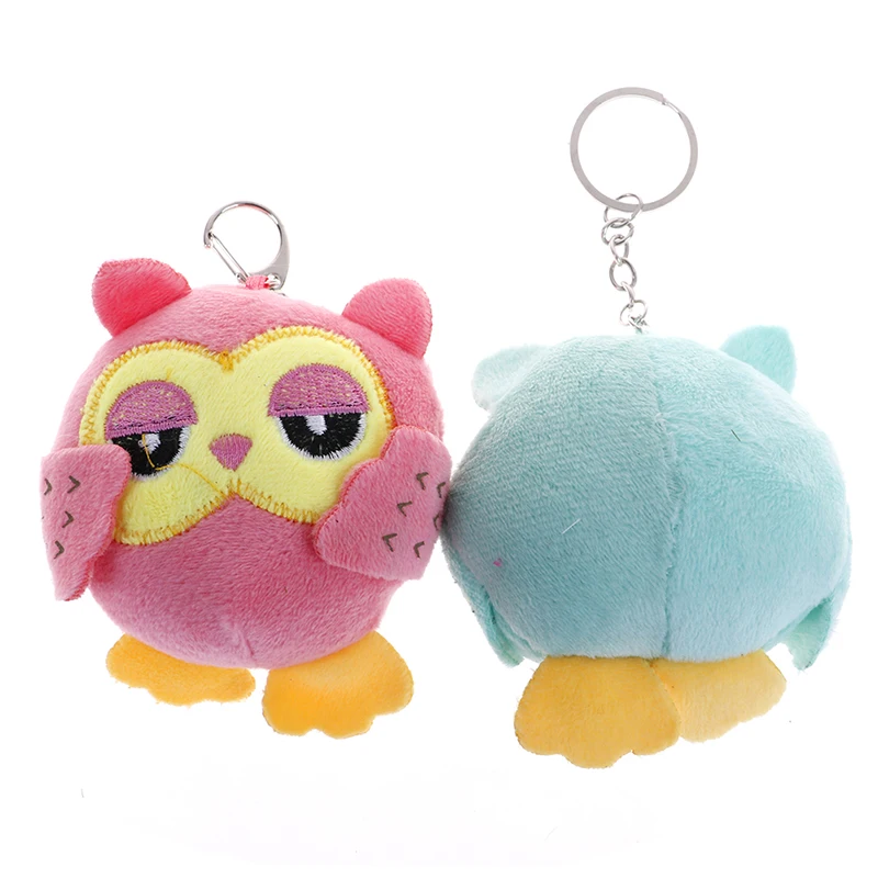 

9CM OWL Key Chain Toys Plush Stuffed Animal Owl TOY Small Pendant Dolls Wedding Party Gift Plush Toys