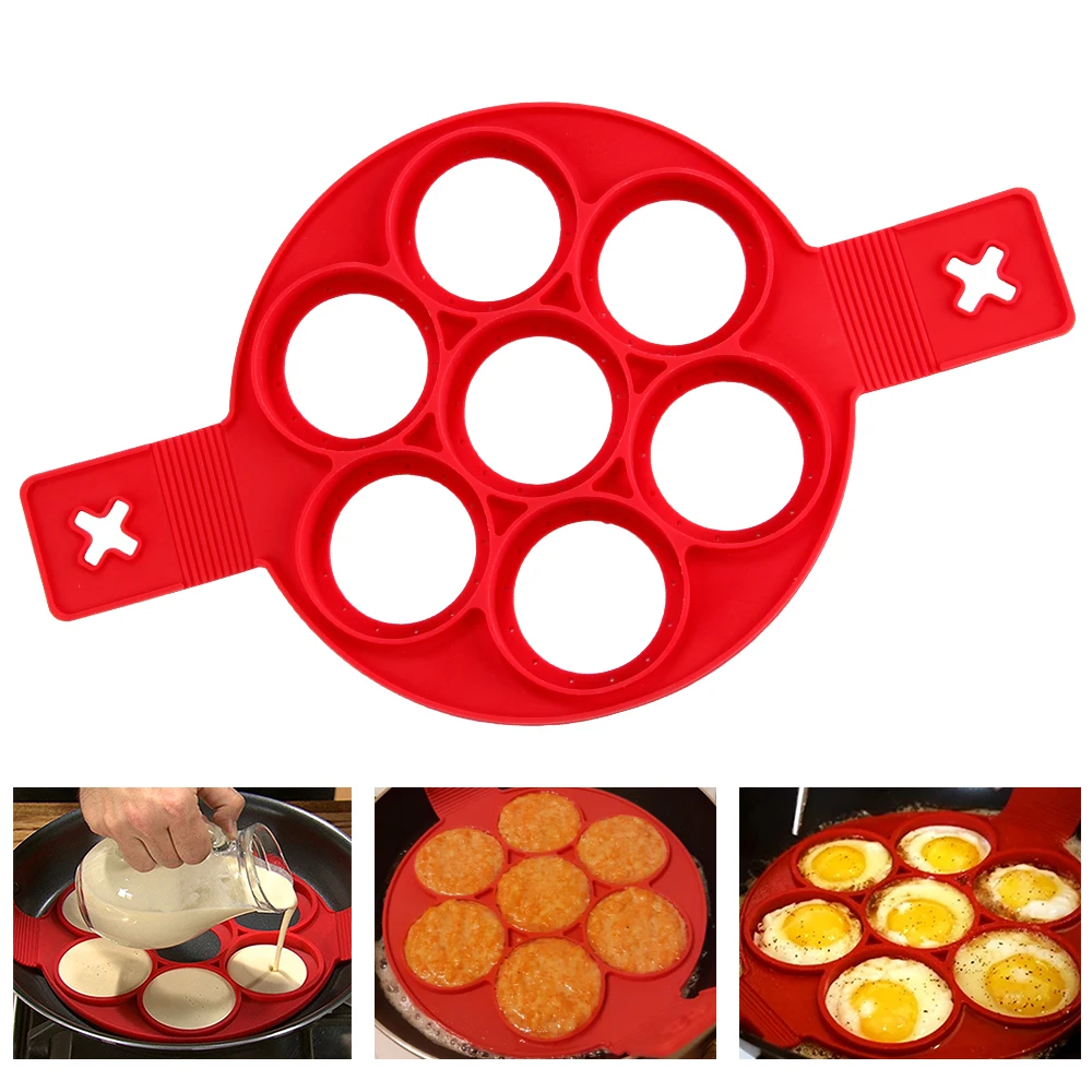 18cm Pancake Maker Runde Form Aluminiumlegierung Eist/üte Maker Antihaft-Eierbr/ötchen Pfanne Waffel Backform Pfanne K/üche Backwerkzeug