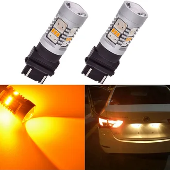 

Katur 2x T25 Led Bulbs 3157 Brake Stop Lights 3020 Chip Super Bright Standard T25 Double Light LED Replacement Bulb For Cars