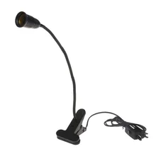 360 градусов гибкий держатель лампы клип E27 база с вкл/выкл переключатель штепсельная вилка американского стандарта круглые светодиодные лампы