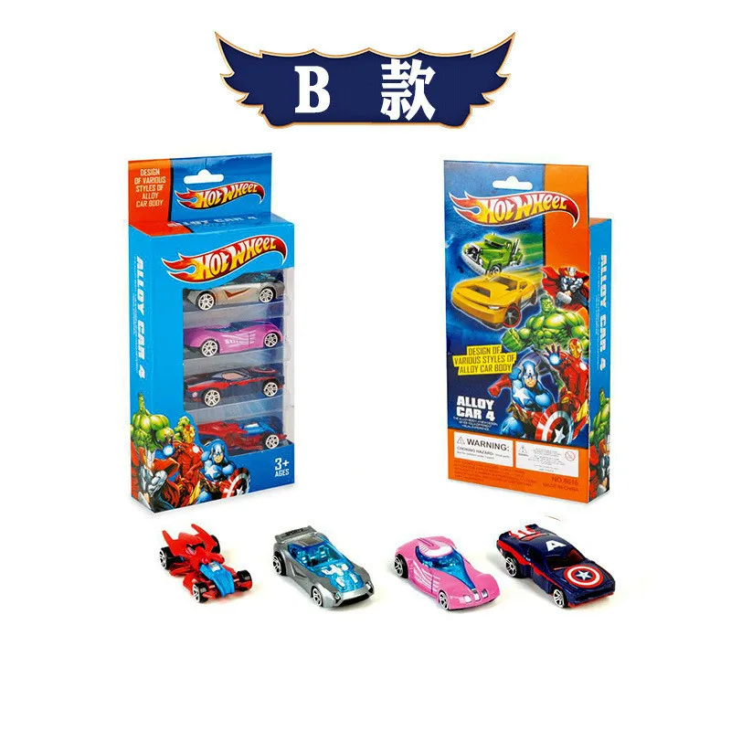 Beste Nieuw Patroon 4 Stuks 1 64 Hot Wielen Mini Racing Model Speelgoed Kinderspeelgoed Legering Sliding Pocket Trolley