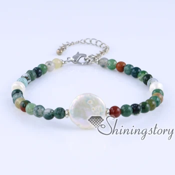 

white freshwater pearl bracelet semi precious stone bracelets wholesale bohemian jewelry handmade boho jewelry gypsy jewelry