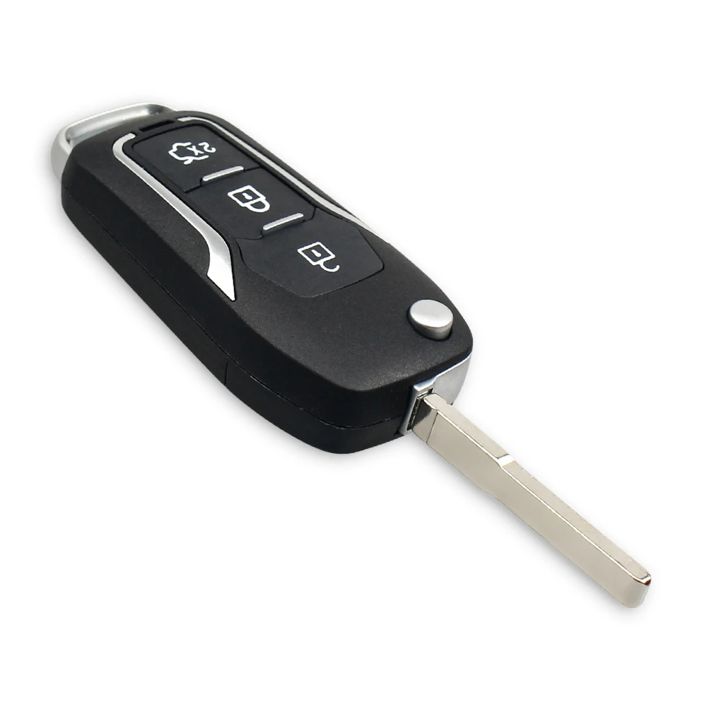 KEYYOU откидной складной модифицированный дистанционный ключ оболочка Автомобильный ключ крышка 3 кнопки для Ford Mondeo Focus Fiesta C Max S Max Galaxy HU101 Blade