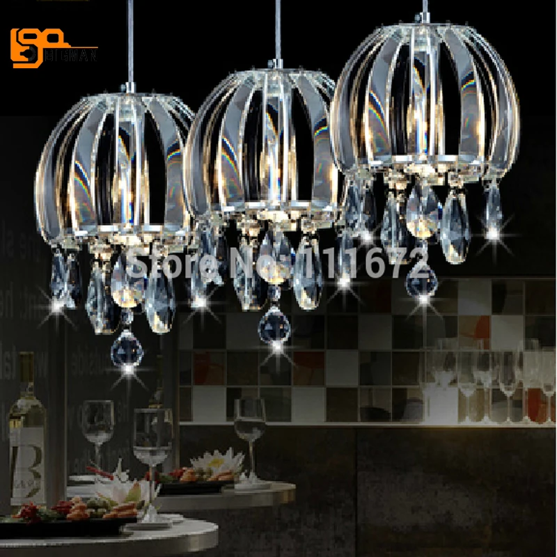 

new simple design modern crystal chandelier dinning lighting bar lamp fast shipping