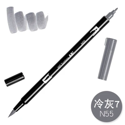 1 шт. TOMBOW AB-T Япония 96 цветов каллиграфия ручка художественная кисть маркер ручка Профессиональный водный маркер ручка живопись школьные принадлежности - Цвет: N55