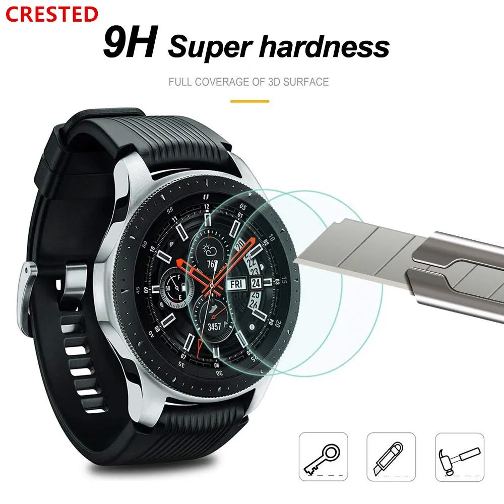 Gear S3 Frontier glass для Samsung Galaxy watch 46 мм/42 мм/Active huawei gt Sport S2 Classic 9H 2.5D защита экрана|Ремешки