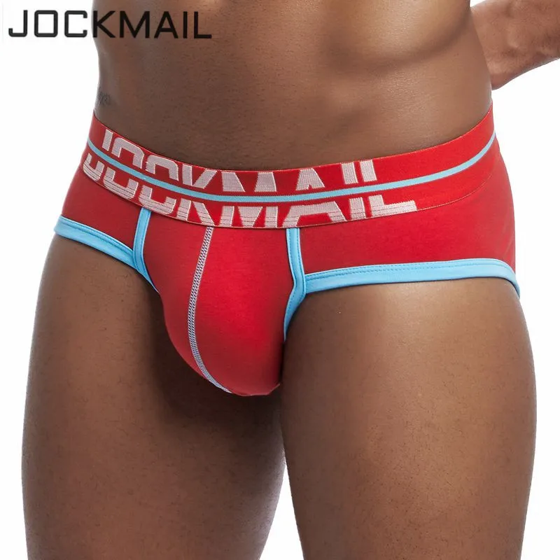 Трусы JOCKMAIL мужские с выпуклым пенисом хлопковые брифы дышащие трусы слипы для