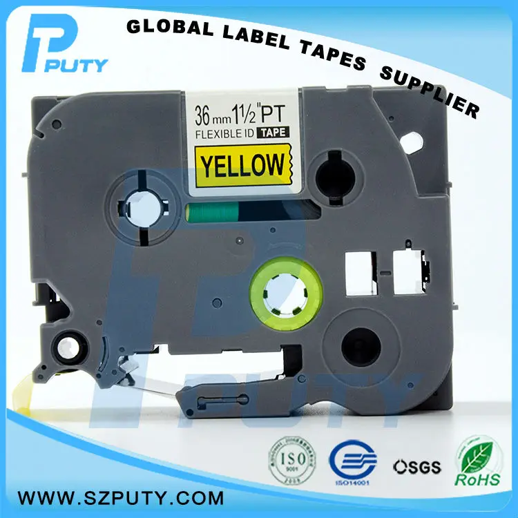 TZ-FX661 Black on Yellow & 36mm
