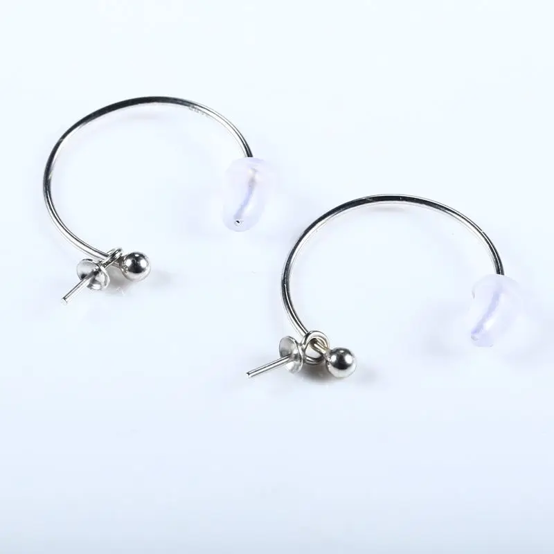 Женские серьги из серебра 925 пробы с жемчугом или круглыми бусинами 10 шт./лот 4 6