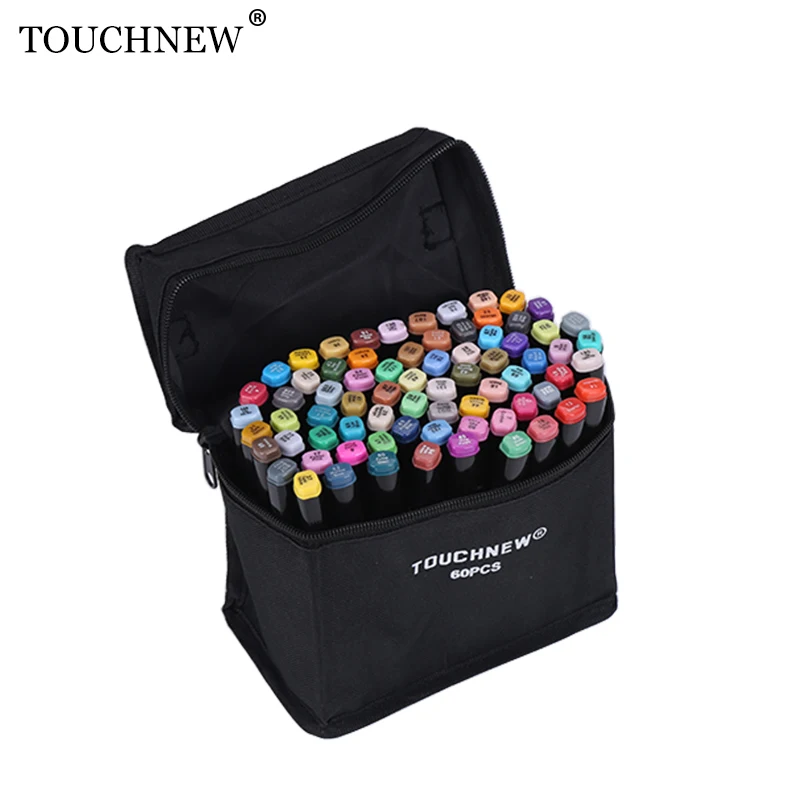 

TOUCHNEW 168 Color Artist Markers Set Alcoholic Oily Dual Headed Sketch Marker Pen For Animation Manga Design Supplies