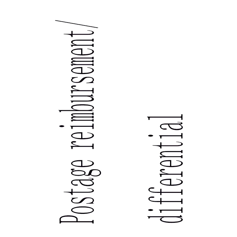 

Postage reimbursement differential