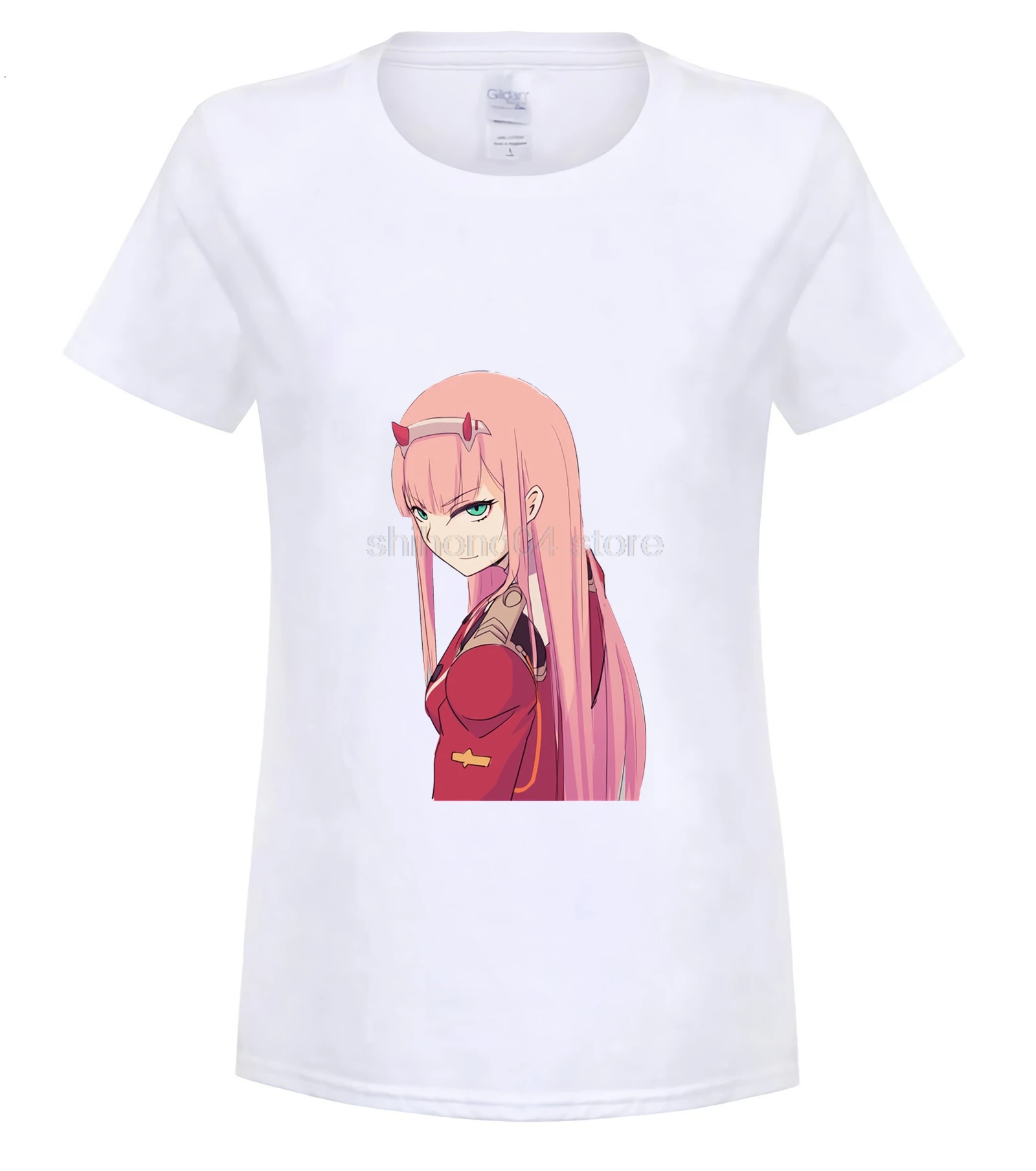 Уличная Zero Two Strelitzia Darling in the Franxx черная футболка для взрослых с короткими рукавами